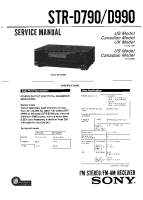 Sony STR-D990 - Service Manual 